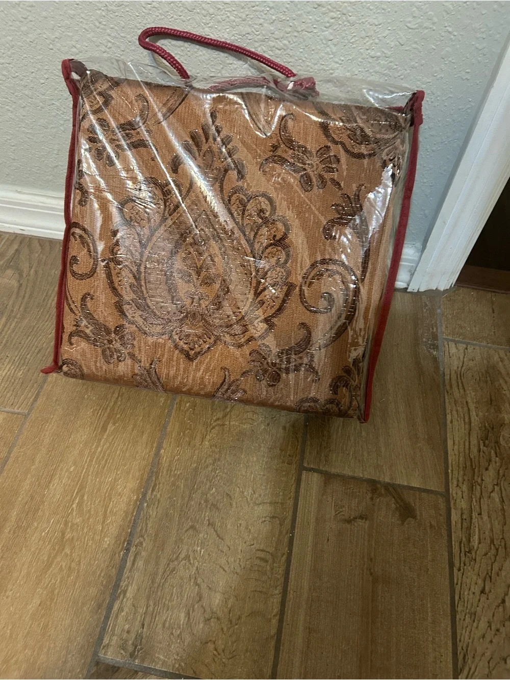 Brown Deluxe 2PCS Window Curtain Panel -  with attached valence 53